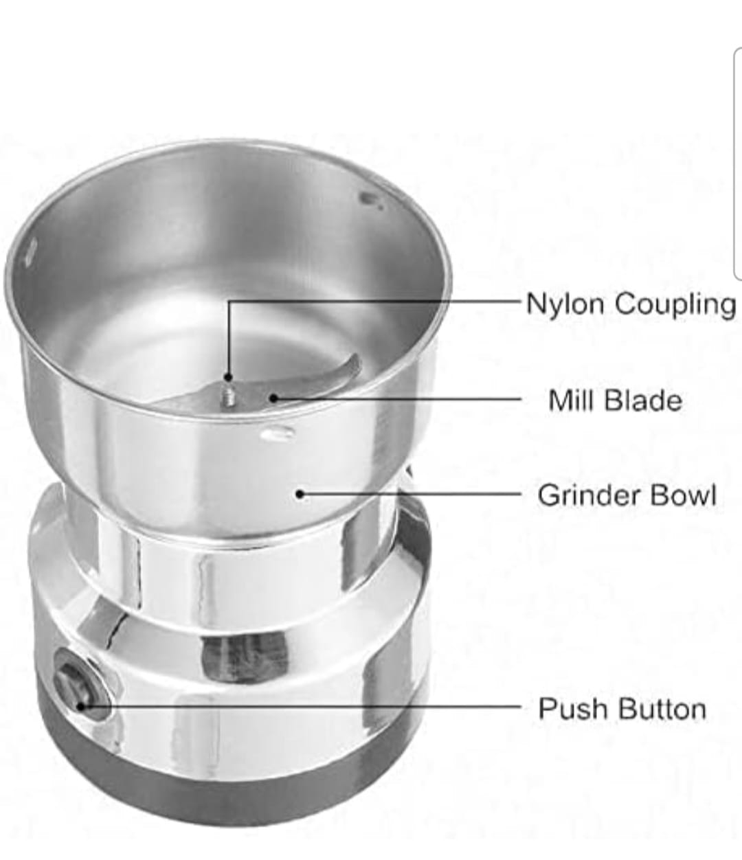 RudyEmporium™ Electric Smash Machine, Multifunction Small Food Grinder Grain Grinder, Portable Coffee Bean Grinder