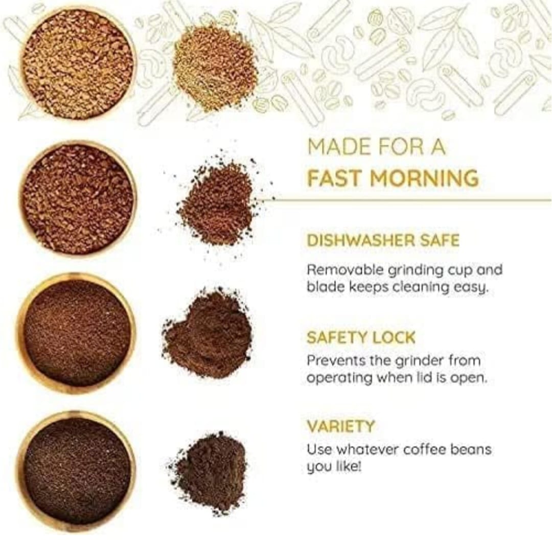 RudyEmporium™ Electric Smash Machine, Multifunction Small Food Grinder Grain Grinder, Portable Coffee Bean Grinder